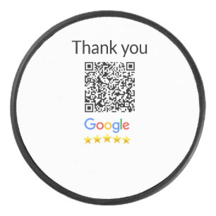 Simple minimal q r code add logo scan code name we hockey puck