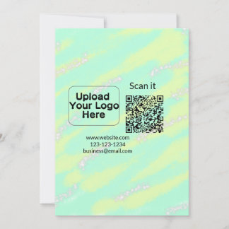 Simple minimal q r code add logo scan code name we invitation