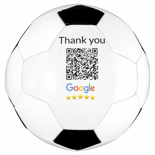 Simple minimal q r code add logo scan code name we soccer ball (Front)
