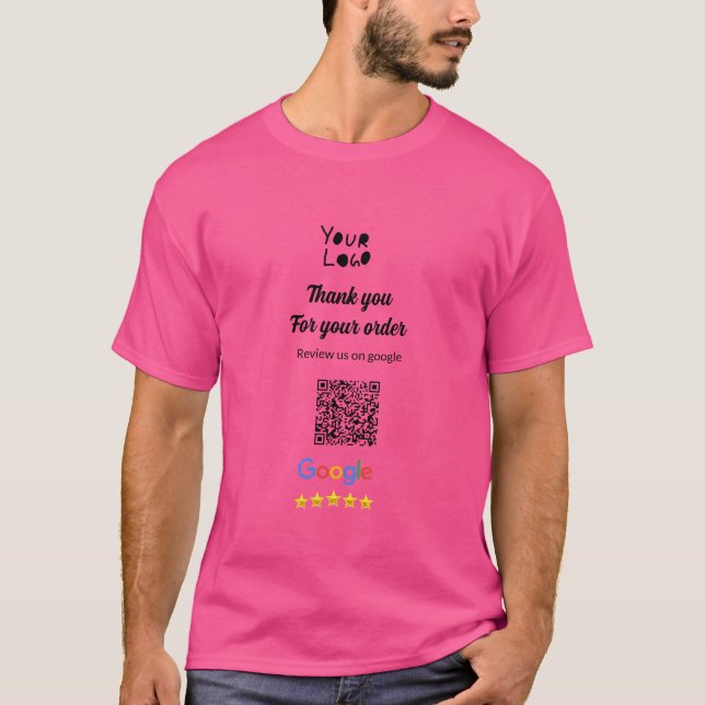 Simple minimal q r code add logo scan code name we T-Shirt (Front)