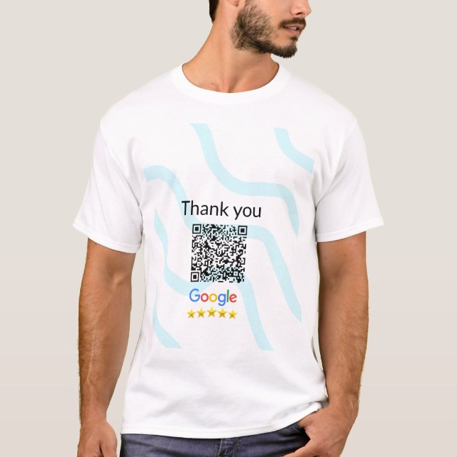 Simple minimal q r code add logo scan code name we T-Shirt (Front)