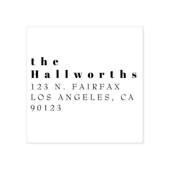 Simple minimal return address rubber stamp (Imprint)