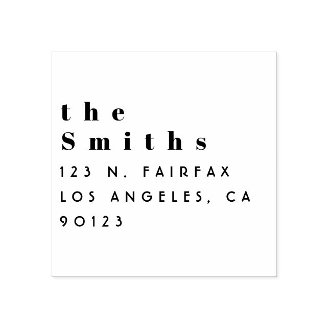 Simple minimal return address rubber stamp (Imprint)