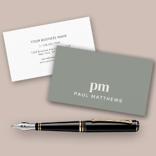 Simple Minimal Sage Green Business Card