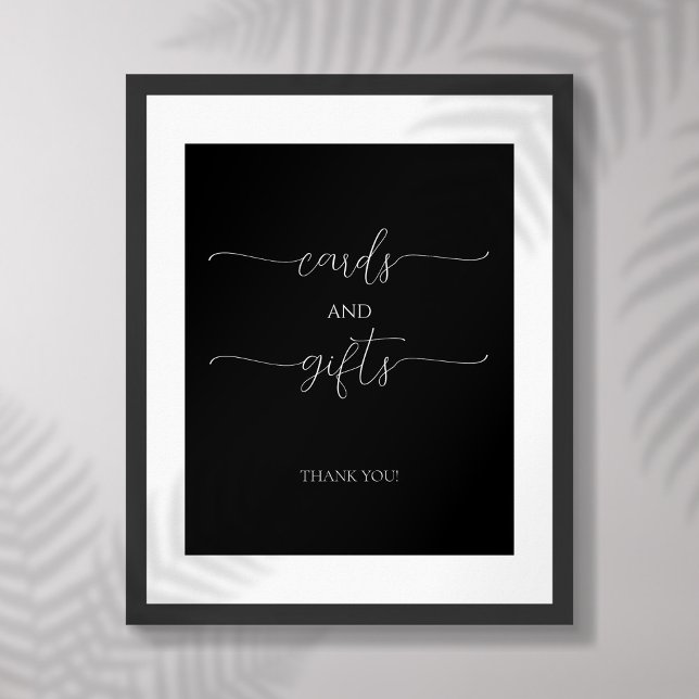 Simple Minimal Script Bridal Shower Cards & Gifts  Poster (Creator Uploaded)