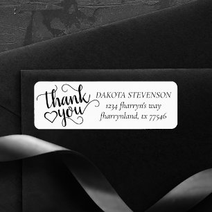 Simple Minimal Script Classic Thank You Address