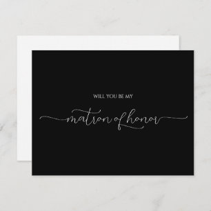 Simple Minimal Script Matron of Honour Proposal Invitation