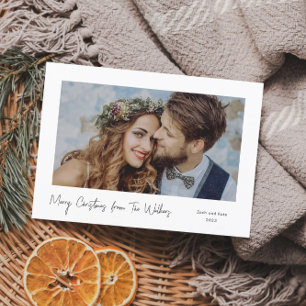 Simple Minimal Script Merry Christmas Holiday Card