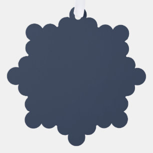 simple minimal solid color custom blue gray rich ornament card