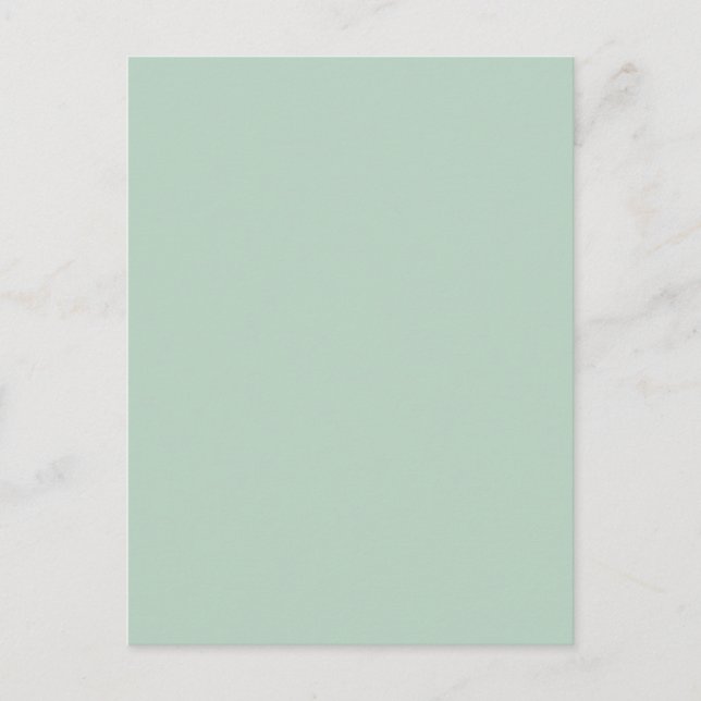 simple minimal solid color custom green gray boho  postcard (Front)