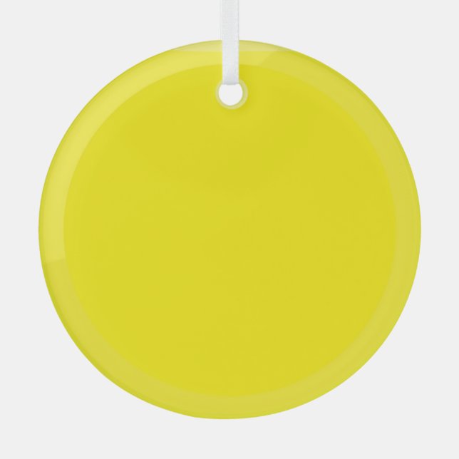 simple minimal solid colour custom     glass ornament (Front)