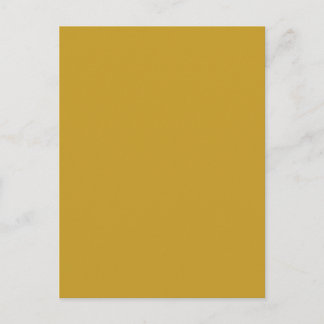 simple minimal solid colour custom mustard golden postcard