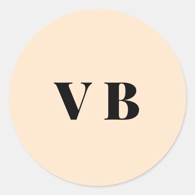 simple minimal solid colour custom pastel custom  classic round sticker (Front)
