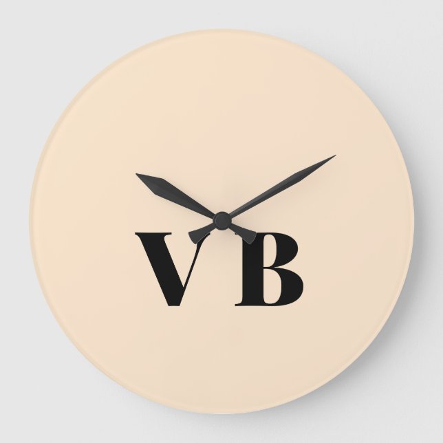 simple minimal solid colour custom pastel custom  large clock (Front)