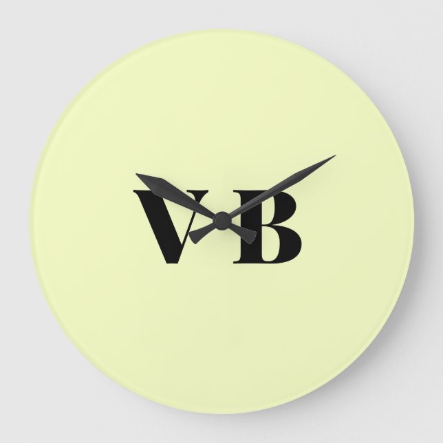simple minimal solid colour custom pastel custom  large clock (Front)