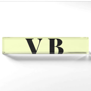 simple minimal solid colour custom pastel custom nameplate