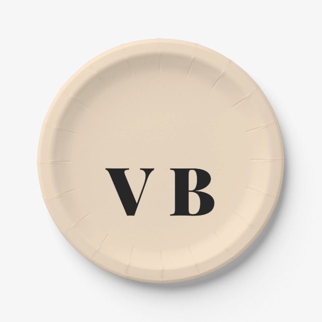 simple minimal solid colour custom pastel custom  paper plate (Front)