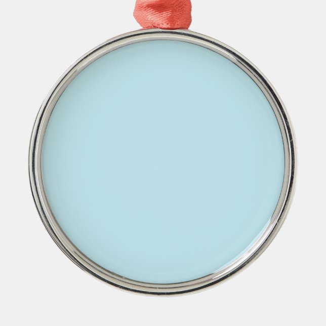 simple minimal solid colour custom pastel custom t metal ornament (Front)