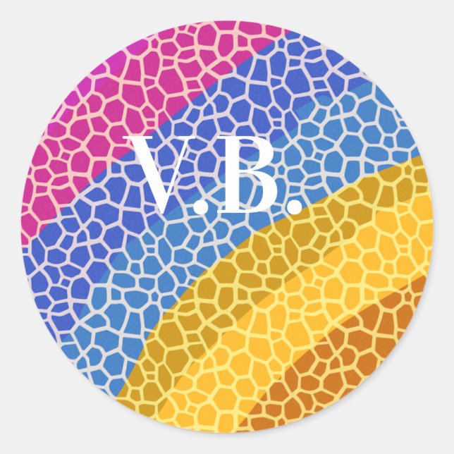 simple minimal solid colour custom personalized  classic round sticker (Front)