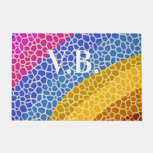 simple minimal solid colour custom personalized th doormat