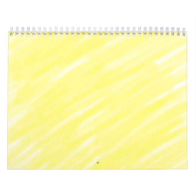 simple minimal solid colour custom yellow pastel a calendar (Cover)