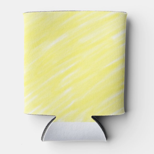 simple minimal solid colour custom yellow pastel a can cooler (Front)
