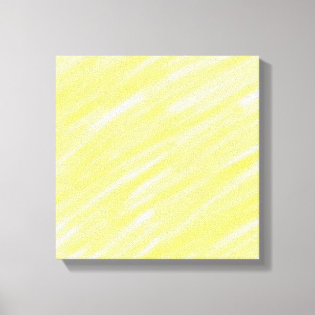 simple minimal solid colour custom yellow pastel a canvas print (Front)