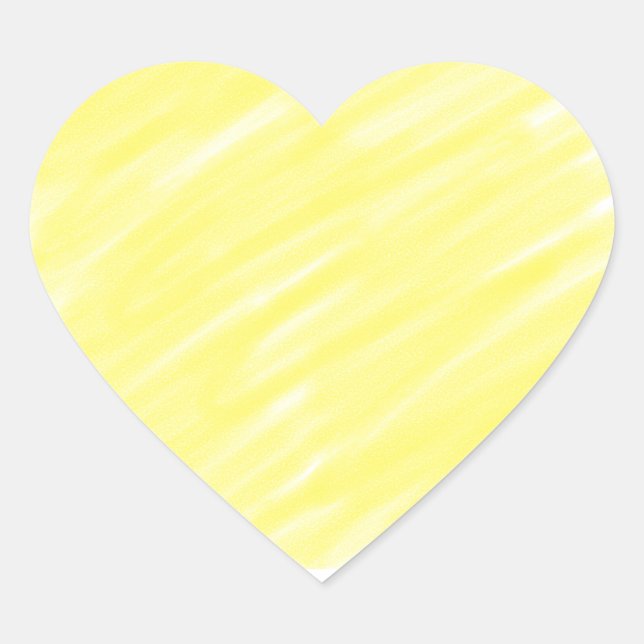 simple minimal solid colour custom yellow pastel a heart sticker (Front)