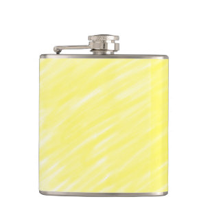 simple minimal solid colour custom yellow pastel a hip flask