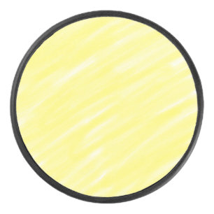 simple minimal solid colour custom yellow pastel a hockey puck