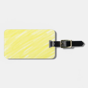 simple minimal solid colour custom yellow pastel a luggage tag