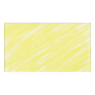 simple minimal solid colour custom yellow pastel a name tag