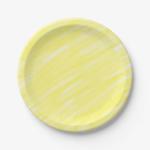 simple minimal solid colour custom yellow pastel a paper plate