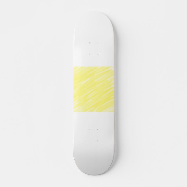 simple minimal solid colour custom yellow pastel a skateboard (Front)