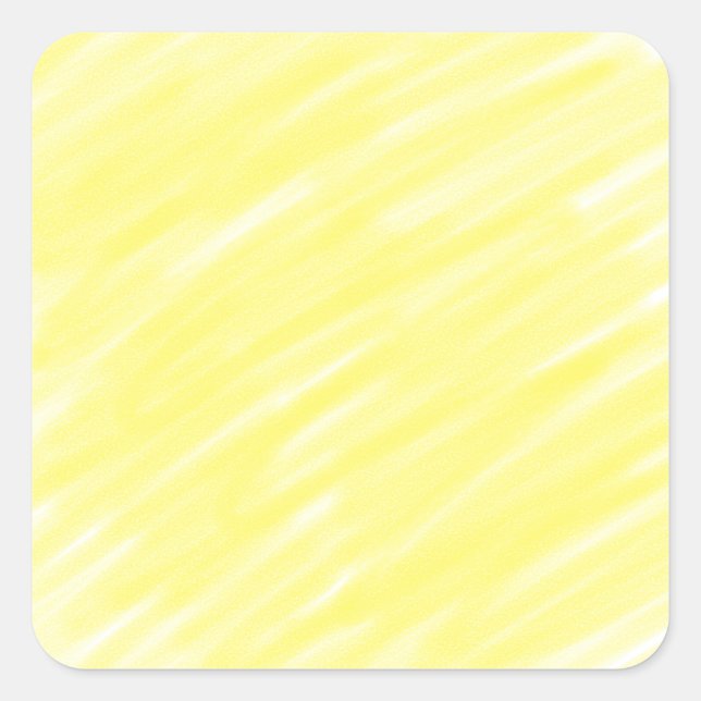 simple minimal solid colour custom yellow pastel a square sticker (Front)