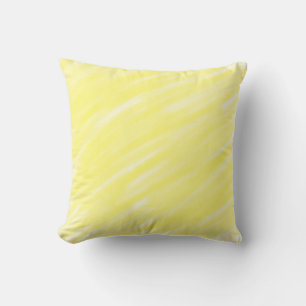 simple minimal solid colour custom yellow pastel a throw pillow