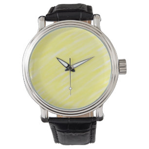 simple minimal solid colour custom yellow pastel a watch