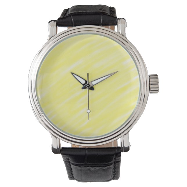 simple minimal solid colour custom yellow pastel a watch (Front)
