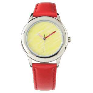 simple minimal solid colour custom yellow pastel a watch