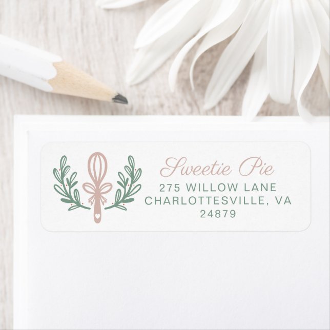 Simple & Minimal Style Bakery Whisk & Wreath Logo (Insitu)