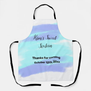 SIMPLE MINIMAL sweet sixteen elegant custom modern Apron
