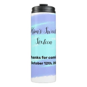 SIMPLE MINIMAL sweet sixteen elegant custom modern Thermal Tumbler