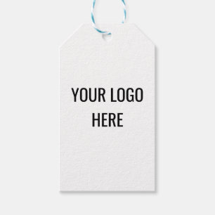 SIMPLE MINIMAL TEXT LOGO HERE CUSTOM LOGO GIFT TAGS
