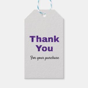 SIMPLE MINIMAL TEXT STYLE BUSINESS THANK YOU GIFT GIFT TAGS