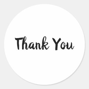 SIMPLE MINIMAL TEXT STYLE CLASSIC ROUND STICKER