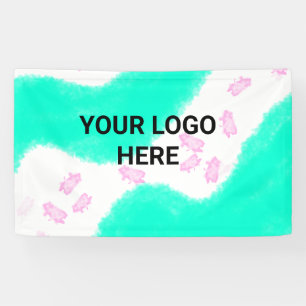 SIMPLE MINIMAL TEXT STYLE GIFT green watercolor T Banner