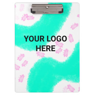 SIMPLE MINIMAL TEXT STYLE GIFT green watercolor T Clipboard