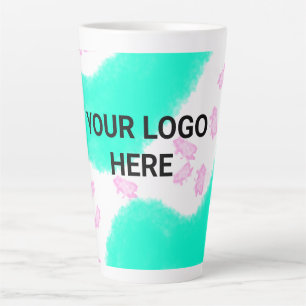 SIMPLE MINIMAL TEXT STYLE GIFT green watercolor T Latte Mug