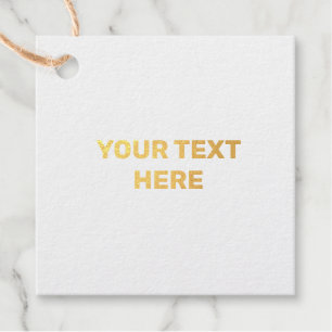 SIMPLE MINIMAL TEXT STYLE GOLF FOIL  GIFT TAGS