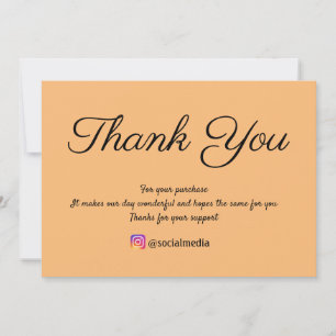 simple minimal text style thank you  card